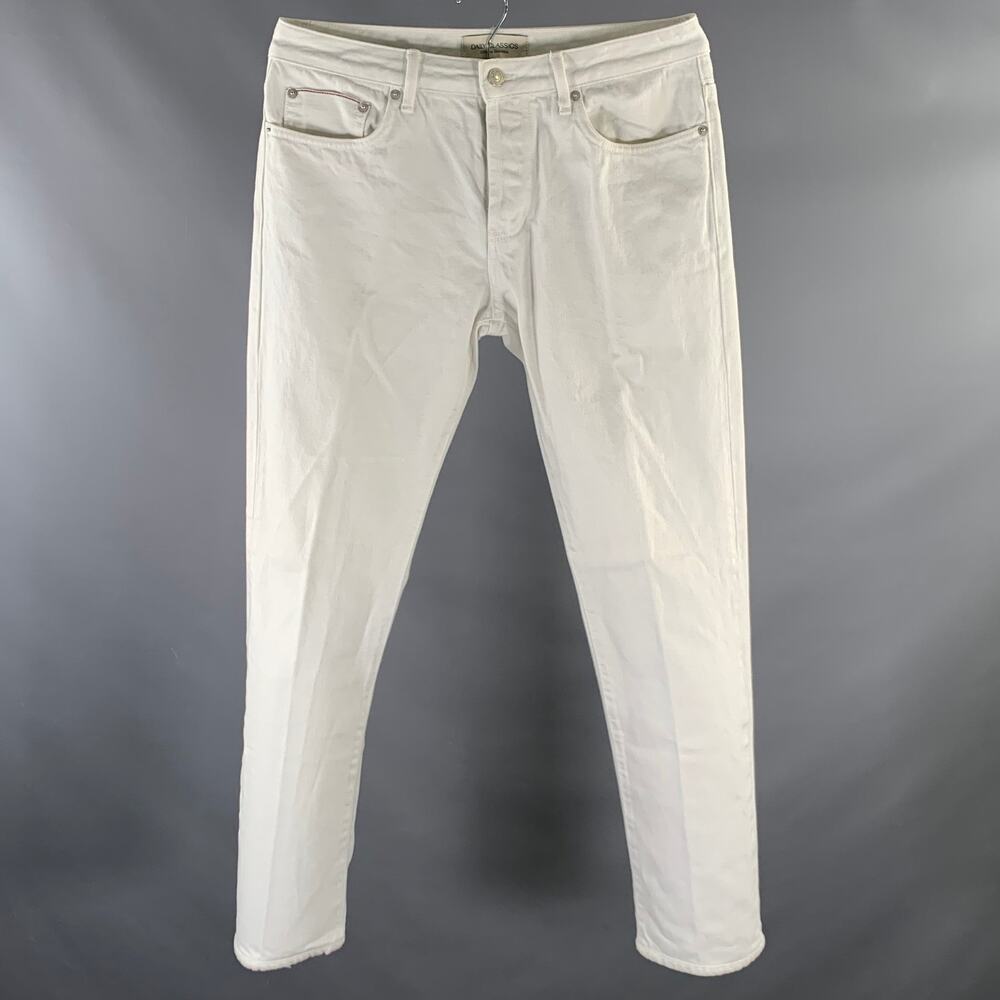 OFFICINE GENERALE Size 31 White Cotton Skinny Jeans